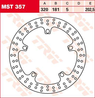 TRW Round Fixed Brake Disc For BMW F 800 GT ABS 2013-2020 Front