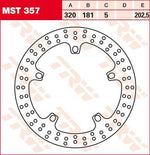 TRW Round Fixed Brake Disc For BMW F 800 GT ABS 2013-2020 Front
