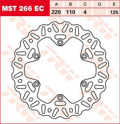 TRW EC Cross Design Brake Disc For KTM Adventure 640 2000-2002 Rear