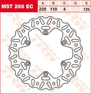 TRW EC Cross Design Brake Disc For KTM Adventure 640 2000-2002 Rear