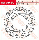 TRW EC Cross Design Brake Disc For Suzuki DR125SM 2008-2012 Front