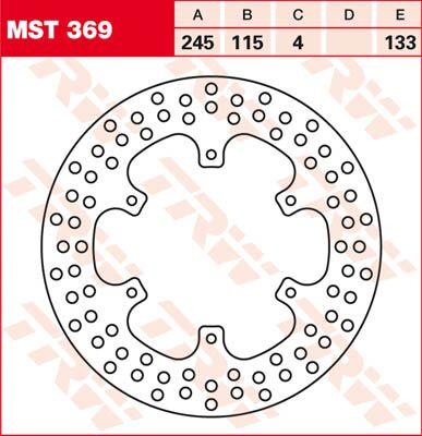 TRW Round Fixed Brake Disc 245mm For Yamaha XTZ 750 1989-1997 Front