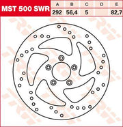 TRW Round Fixed Swing Design Brake Disc For Harley Davidson FLHR 1450 1999-2003 Front/Right