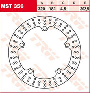 TRW Round Fixed Brake Disc 320mm For BMW F 800 GT ABS 2013-2020 Front