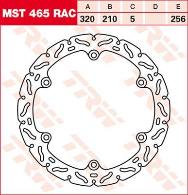 TRW Contoured Fixed Brake Disc For Honda CB500 F 2013-2023 Rear