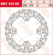 TRW EC Cross Design Brake Disc For Kawasaki KLX450R 2008-2012 Rear