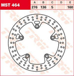 TRW Round Fixed Brake Disc 276mm For BMW R 1200 GS ABS 2013-2019 Rear