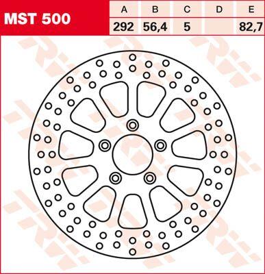 TRW Round Fixed Brake Disc 292mm For Harley Davidson FLHR 1450 1999-2003 Front