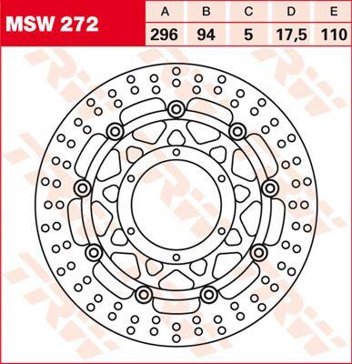 TRW Round Floating Brake Disc For Honda CB300R 2018-2022 Front