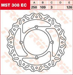 TRW EC Cross Design Brake Disc For Kawasaki KLX450R 2008-2016 Front