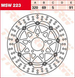 TRW Round Floating Brake Disc For Suzuki GSX1300R 1999-2006 Front