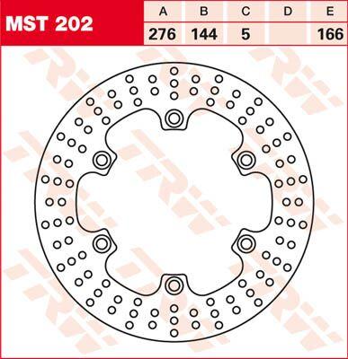 TRW Round Fixed Brake Disc 250-299mm For Honda CBR 1000 F 1987-1988 Rear