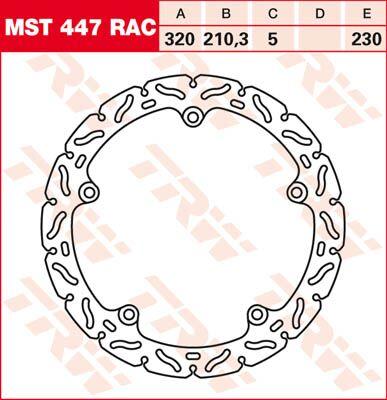 TRW Contoured Fixed Brake Disc For Honda CTX700 2014-2016 Front