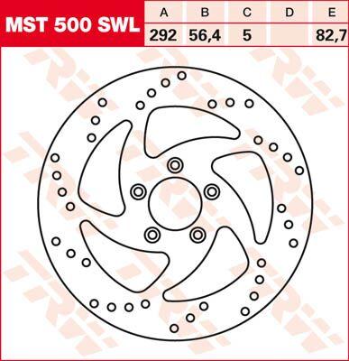 TRW Round Fixed Swing Design Brake Disc For Harley Davidson FLHR 1450 1999-2003 Front/Left
