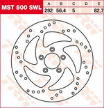 TRW Round Fixed Swing Design Brake Disc For Harley Davidson FLHR 1450 1999-2003 Front/Left