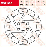 TRW Round Fixed Brake Disc 275mm For Suzuki VS 1400 GLF Intruder 1987-1988 Rear