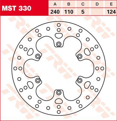 TRW Round Fixed Brake Disc 240mm For BMW F 650 1993-2000 Rear