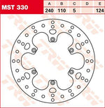 TRW Round Fixed Brake Disc 240mm For BMW F 650 1993-2000 Rear