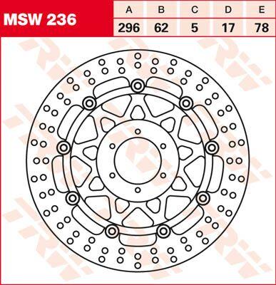 TRW Round Floating Brake Disc For Honda CBR 600 F 1999-2000 Front