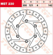 TRW Round Fixed Brake Disc Larger Than 300mm For Suzuki DR650 R 1991-1995 Front