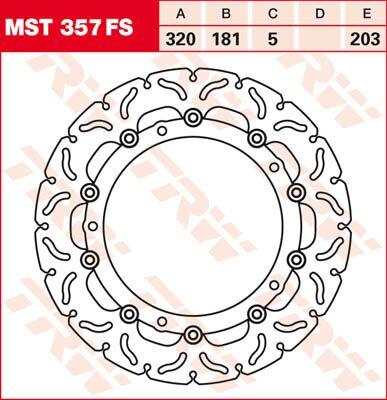 TRW Contoured Floating Brake Disc For BMW F 800 GT ABS 2013-2020 Front