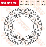 TRW Contoured Floating Brake Disc For BMW F 800 GT ABS 2013-2020 Front