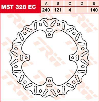 TRW EC Cross Design Brake Disc For Honda CR125 2002-2007 Rear