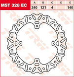 TRW EC Cross Design Brake Disc For Honda CR125 2002-2007 Rear