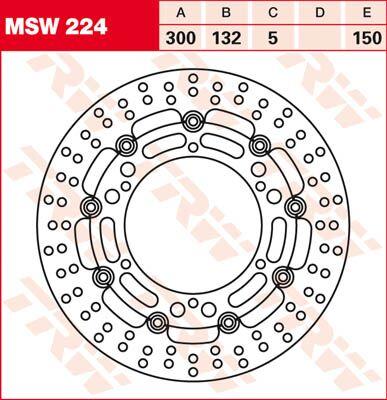 TRW Round Floating Brake Disc For Yamaha BT 1100 2002-2006 Front