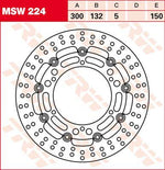 TRW Round Floating Brake Disc For Yamaha BT 1100 2002-2006 Front