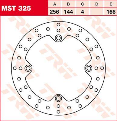 TRW Round Fixed Brake Disc 256mm For Honda XL1000V Varadero 1999-2002 Rear