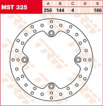 TRW Round Fixed Brake Disc 256mm For Honda XL1000V Varadero 1999-2002 Rear