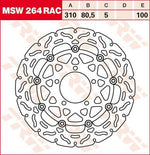TRW Contoured Floating Brake Disc For Kawasaki GTR 1400 2008-2011 Front