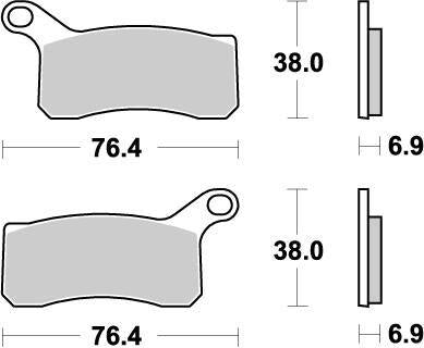 Moto Master Nitro ATV Brake Pads For KTM SX505 ATV 2010-2013 - Front Left
