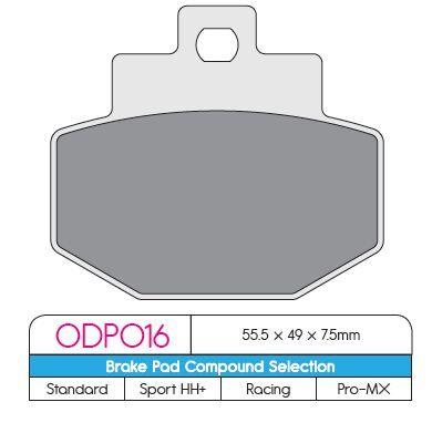 DP Brakes ODP Organic Brake Pads For Vespa 946 125 ABS 2013-2023 Rear