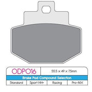 DP Brakes ODP Organic Brake Pads For Vespa 946 125 ABS 2013-2023 Rear