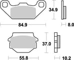 Moto Master Nitro ATV Brake Pads For Kawasaki KEF 300 2X4 1995-2003 - Front Left