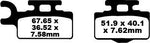 EBC TT Sport Carbon Fusion Brake Pads For Kawasaki KX65 2024 Front