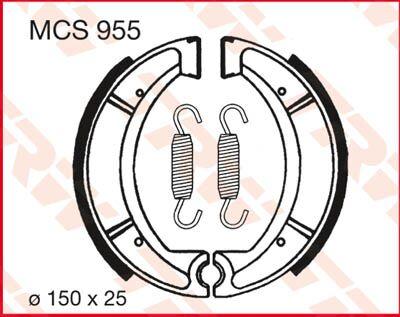 TRW Brake Shoes For Yamaha DT 250 1975-1976 Rear