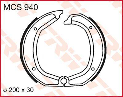 TRW Brake Shoes For BMW R 100 /7 1977-1978 Rear