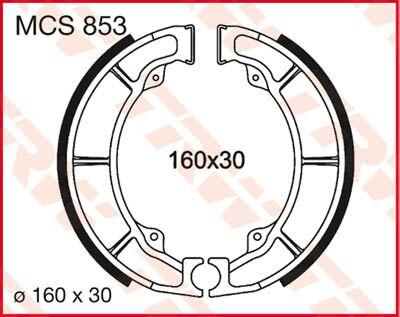 TRW Brake Shoes For Kawasaki EL 250 Eliminator 1988-1995 Rear