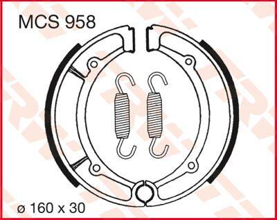 TRW Brake Shoes For Yamaha XS 250 1980 Rear