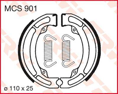 TRW Brake Shoes For Suzuki DRZ125 2004-2010 Rear