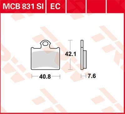 TRW EC Series Ceramic Brake Pads For Husqvarna CR65 2012-2013 Rear