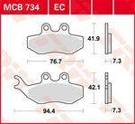 TRW All Round Sintered Metal Brake Pads For Beta ALP 125 2006-2014 Front