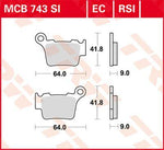 TRW EC Series Ceramic Brake Pads For Husqvarna CR 250 2005-2006 Rear