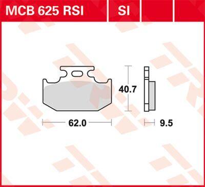 TRW SI Series Sintered Brake Pads For Suzuki DR250SE Djebel 1995-1997 Rear