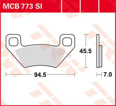 TRW SI Series Sintered Brake Pads For Arctic Cat Textron 250 2X4 2006-2007 Fit Front Or Rear
