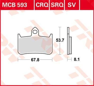 TRW SV Series Sintered Brake Pads For Honda CB1000F 1993-1996 Front