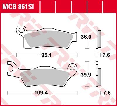 TRW SI Series Sintered Brake Pads For Can Am DS 650 2X4 2007 Rear